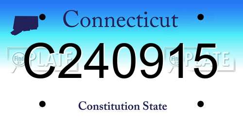 C240915 Connecticut License Plate