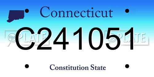 C241051 Connecticut License Plate