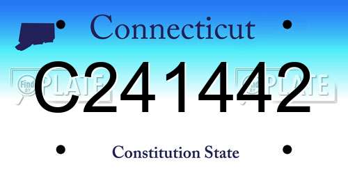 C241442 Connecticut License Plate