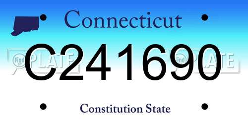 C241690 Connecticut License Plate