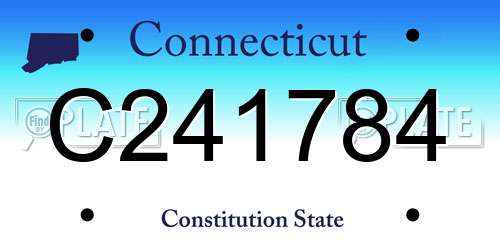 C241784 Connecticut License Plate