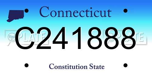C241888 Connecticut License Plate