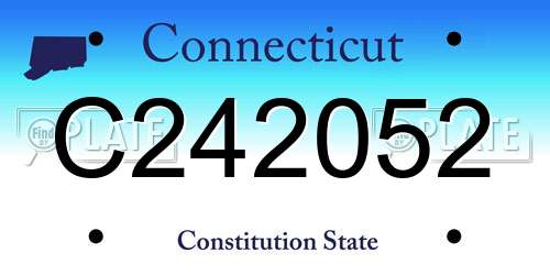 C242052 Connecticut License Plate