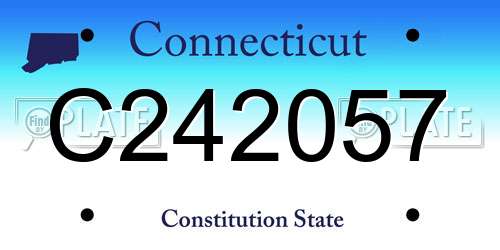 C242057 Connecticut License Plate
