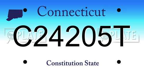 C24205T Connecticut License Plate