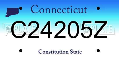 C24205Z Connecticut License Plate