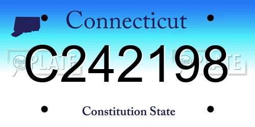 C242198 Connecticut License Plate
