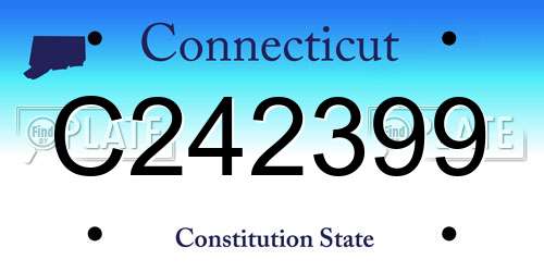 C242399 Connecticut License Plate