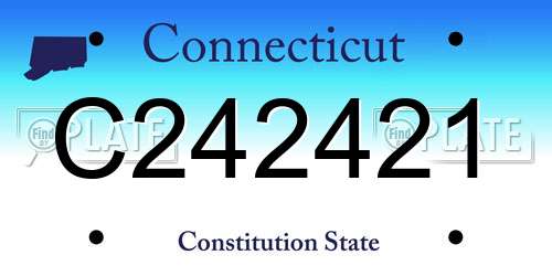 C242421 Connecticut License Plate