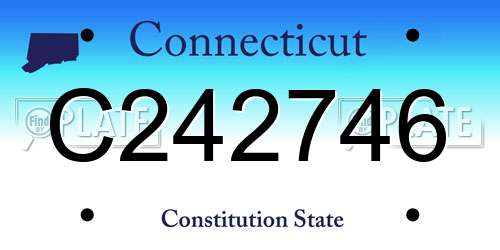 C242746 Connecticut License Plate