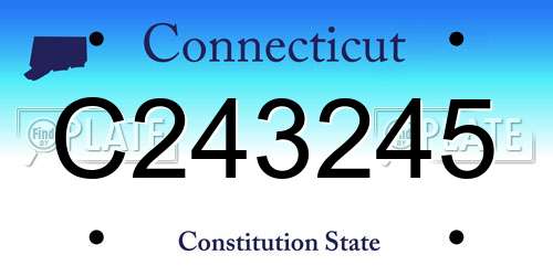 C243245 Connecticut License Plate