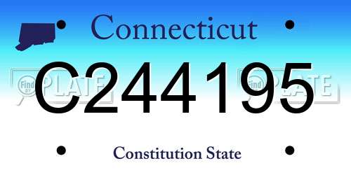 C244195 Connecticut License Plate