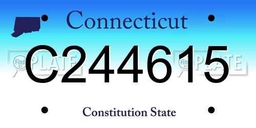 C244615 Connecticut License Plate