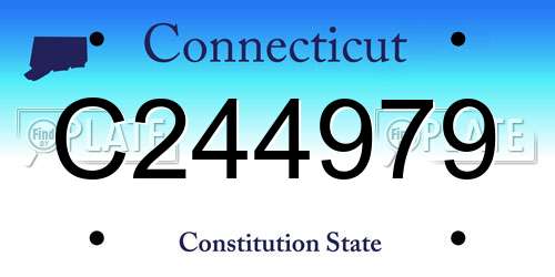C244979 Connecticut License Plate