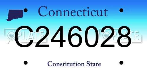 C246028 Connecticut License Plate