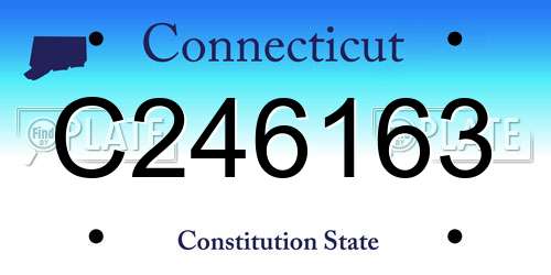 C246163 Connecticut License Plate