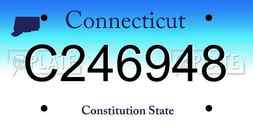 C246948 Connecticut License Plate