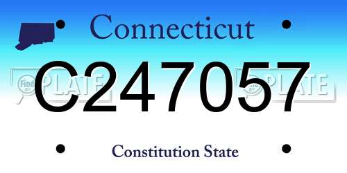C247057 Connecticut License Plate
