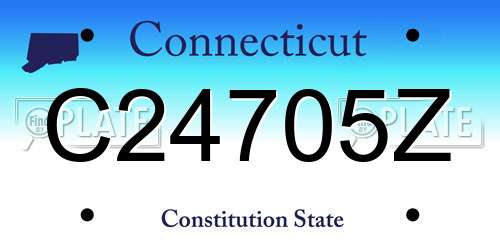 C24705Z Connecticut License Plate