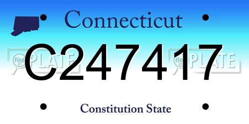 C247417 Connecticut License Plate