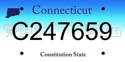 C247659 Connecticut License Plate