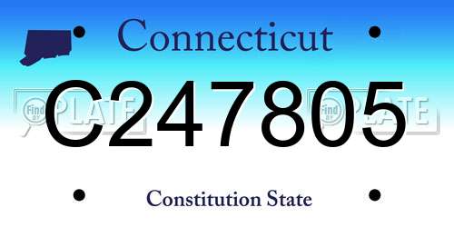 C247805 Connecticut License Plate