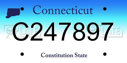 C247897 Connecticut License Plate