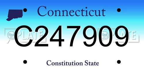 C247909 Connecticut License Plate