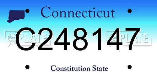 C248147 Connecticut License Plate