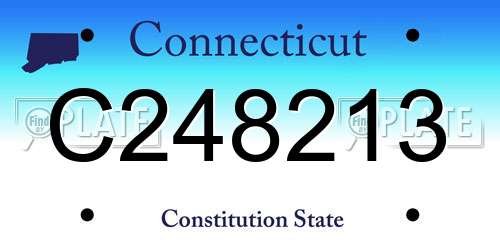 C248213 Connecticut License Plate