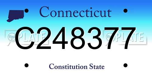 C248377 Connecticut License Plate