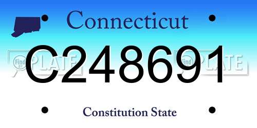 C248691 Connecticut License Plate