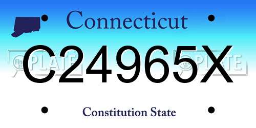 C24965X Connecticut License Plate