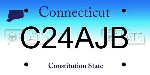 C24AJB Connecticut License Plate