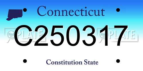 C250317 Connecticut License Plate