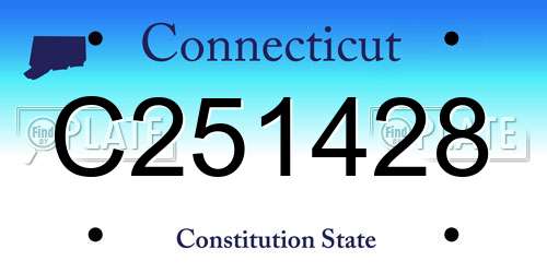 C251428 Connecticut License Plate