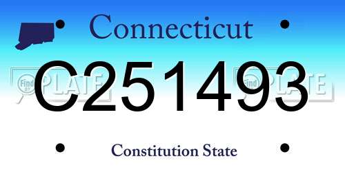 C251493 Connecticut License Plate