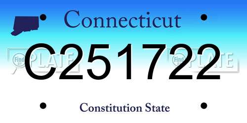 C251722 Connecticut License Plate