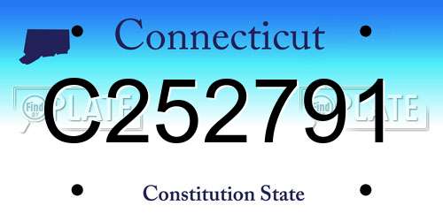 C252791 Connecticut License Plate