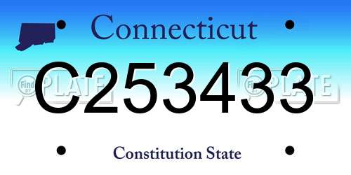C253433 Connecticut License Plate