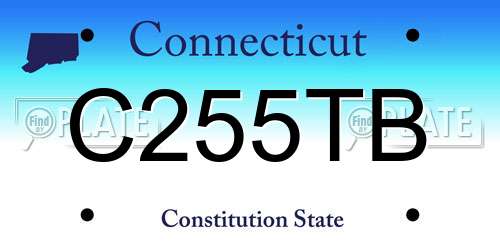 C255TB Connecticut License Plate