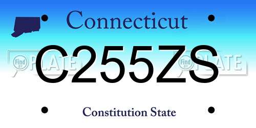 C255ZS Connecticut License Plate