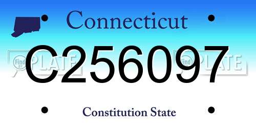 C256097 Connecticut License Plate