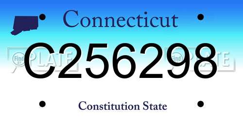 C256298 Connecticut License Plate