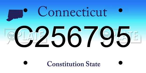 C256795 Connecticut License Plate