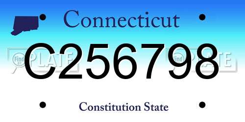 C256798 Connecticut License Plate