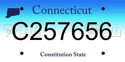 C257656 Connecticut License Plate