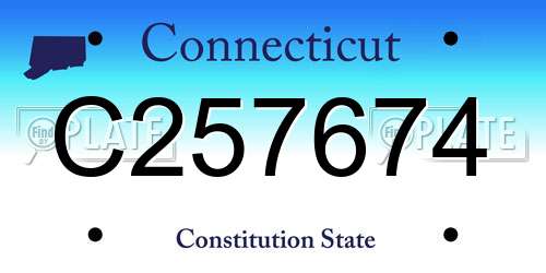 C257674 Connecticut License Plate