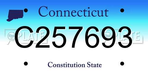 C257693 Connecticut License Plate