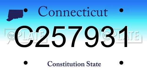 C257931 Connecticut License Plate